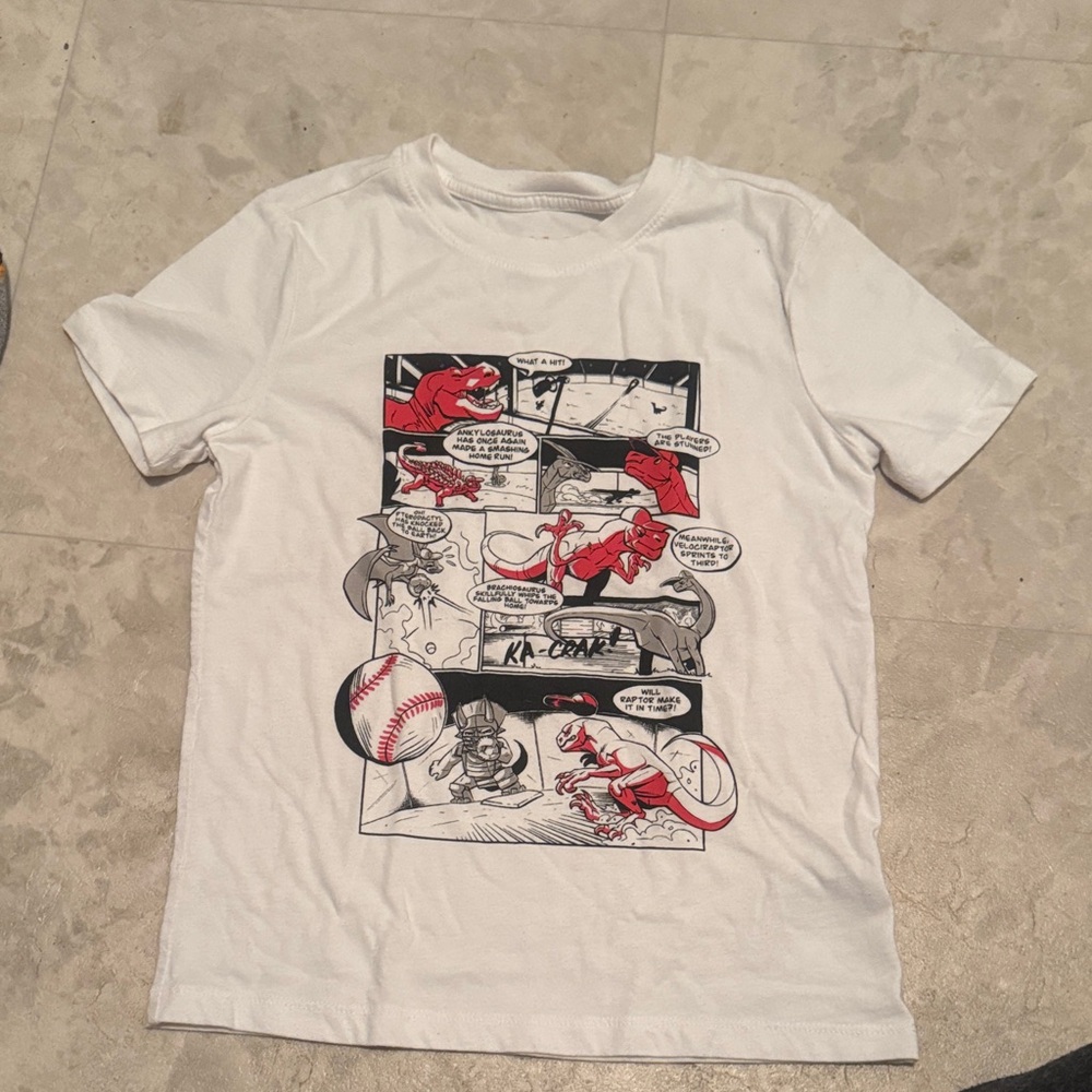 Cat & Jack White Tee with Red Graphic